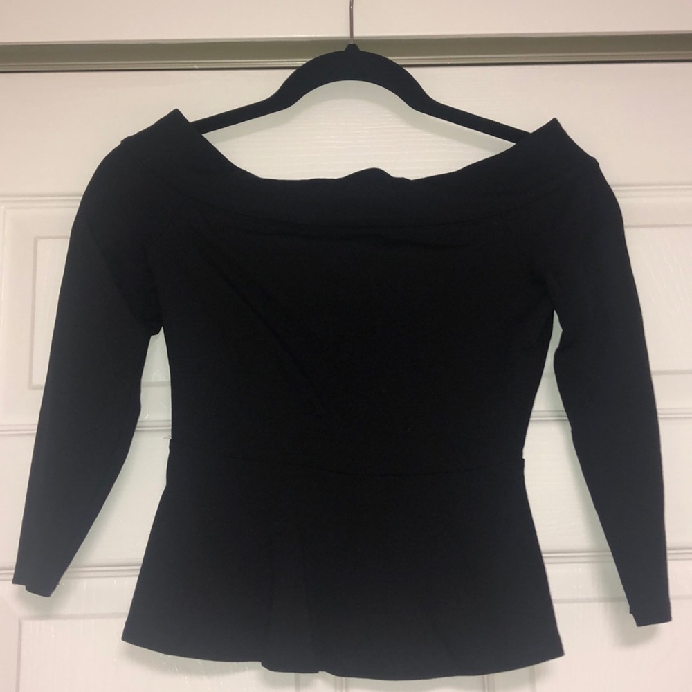 Off shoulder BCBGMAXAZRIA peplum top